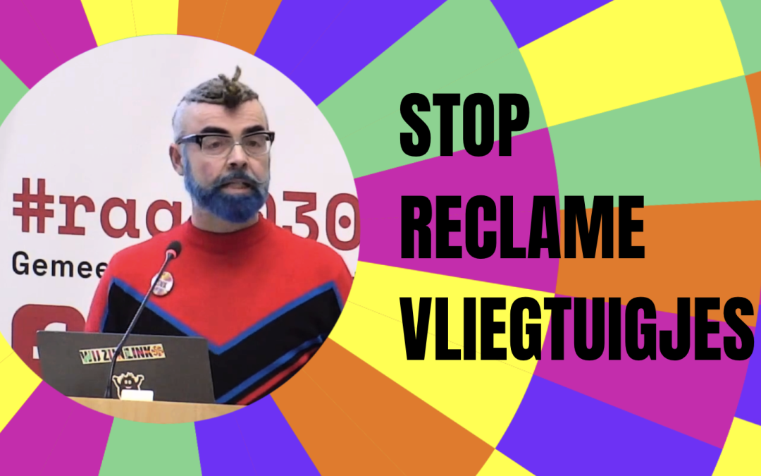 Stop reclame vliegtuigjes